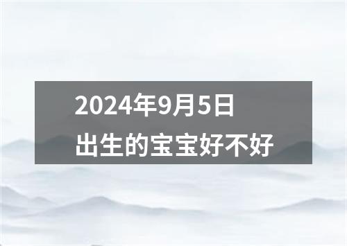 2024年9月5日出生的宝宝好不好