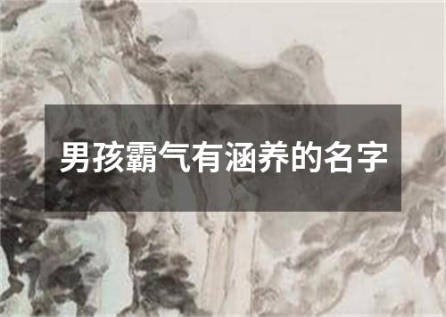 男孩霸气有涵养的名字