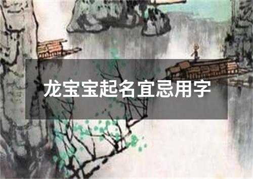 龙宝宝起名宜忌用字