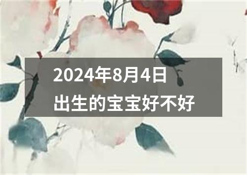 2024年8月4日出生的宝宝好不好