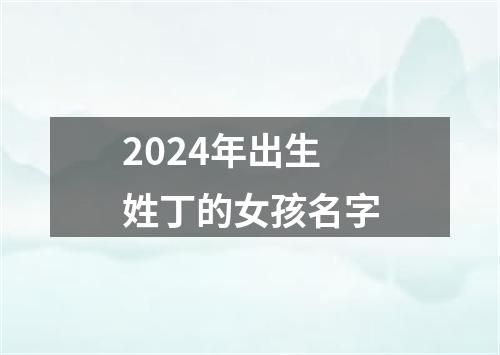 2024年出生姓丁的女孩名字