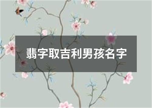 翡字取吉利男孩名字