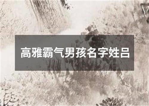 高雅霸气男孩名字姓吕