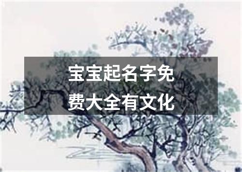 宝宝起名字免费大全有文化