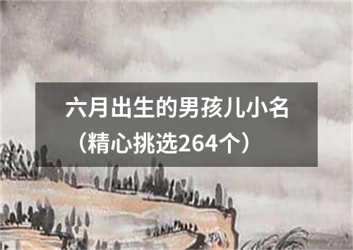 六月出生的男孩儿小名（精心挑选264个）