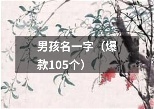 男孩名一字（爆款105个）