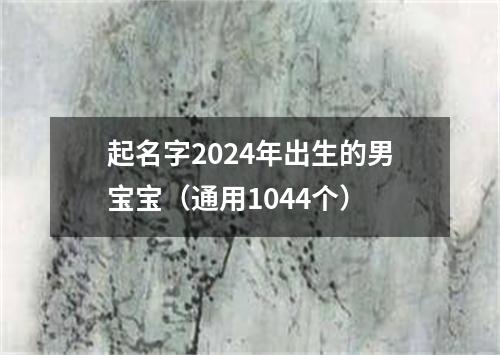 起名字2024年出生的男宝宝（通用1044个）