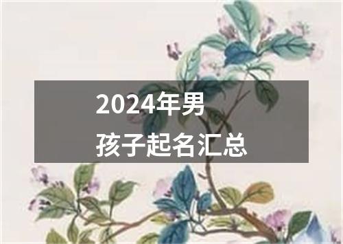 2024年男孩子起名汇总