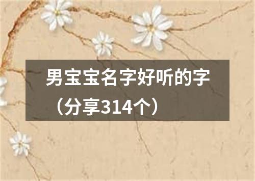 男宝宝名字好听的字（分享314个）