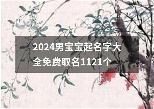 2024男宝宝起名字大全免费取名1121个