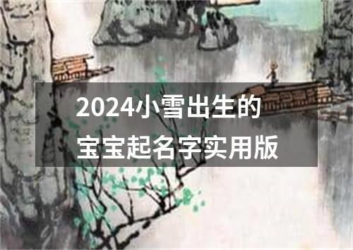 2024小雪出生的宝宝起名字实用版