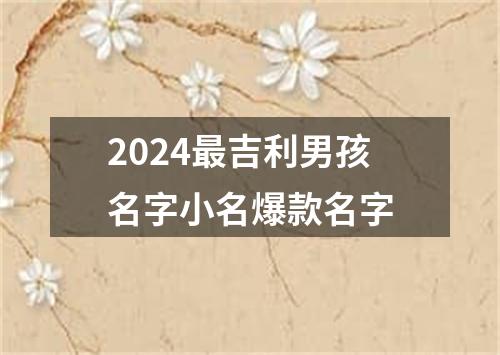 2024最吉利男孩名字小名爆款名字