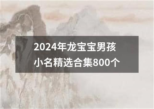 2024年龙宝宝男孩小名精选合集800个