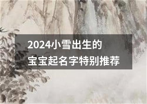 2024小雪出生的宝宝起名字特别推荐