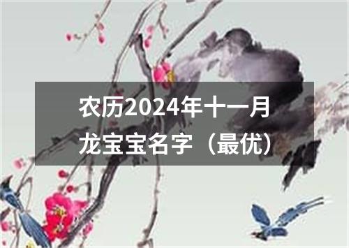 农历2024年十一月龙宝宝名字（最优）