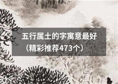 五行属土的字寓意最好（精彩推荐473个）