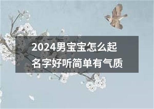 2024男宝宝怎么起名字好听简单有气质