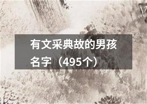 有文采典故的男孩名字（495个）