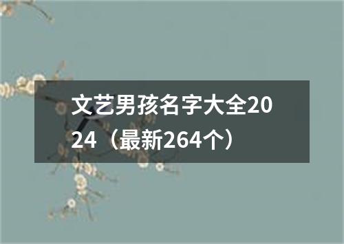 文艺男孩名字大全2024（最新264个）