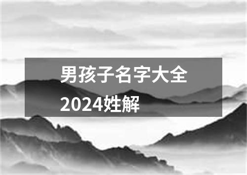 男孩子名字大全2024姓解