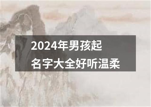 2024年男孩起名字大全好听温柔