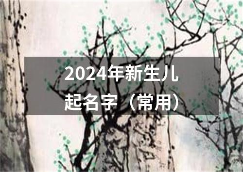 2024年新生儿起名字（常用）