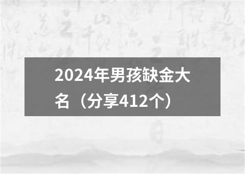 2024年男孩缺金大名（分享412个）