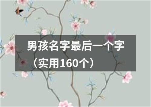 男孩名字最后一个字（实用160个）