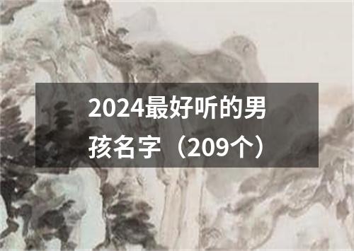 2024最好听的男孩名字（209个）