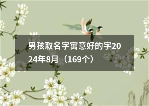 男孩取名字寓意好的字2024年8月（169个）