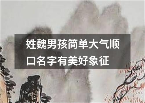 姓魏男孩简单大气顺口名字有美好象征