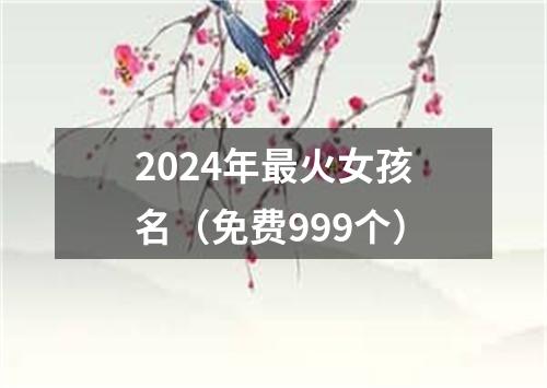 2024年最火女孩名（免费999个）