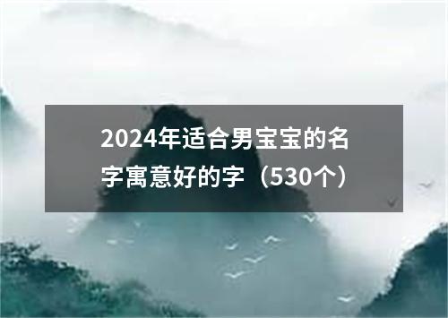 2024年适合男宝宝的名字寓意好的字（530个）