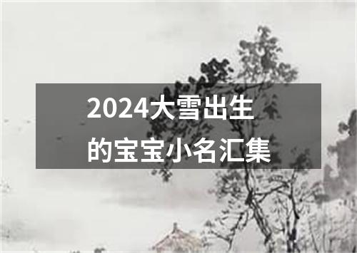 2024大雪出生的宝宝小名汇集