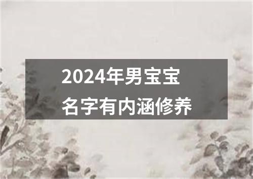 2024年男宝宝名字有内涵修养