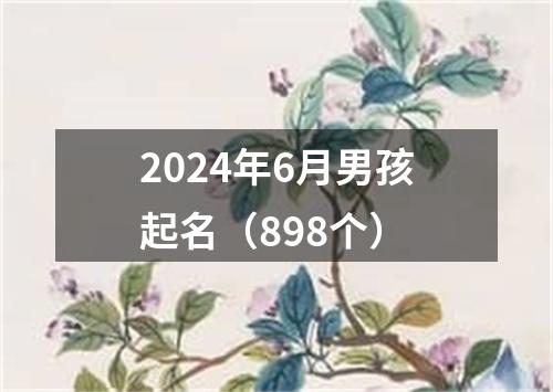 2024年6月男孩起名（898个）