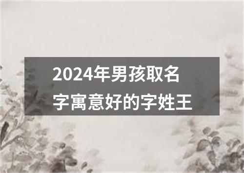 2024年男孩取名字寓意好的字姓王