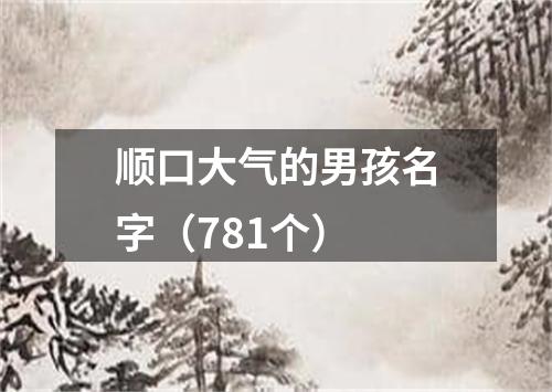 顺口大气的男孩名字（781个）