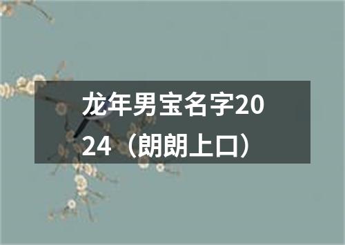 龙年男宝名字2024（朗朗上口）