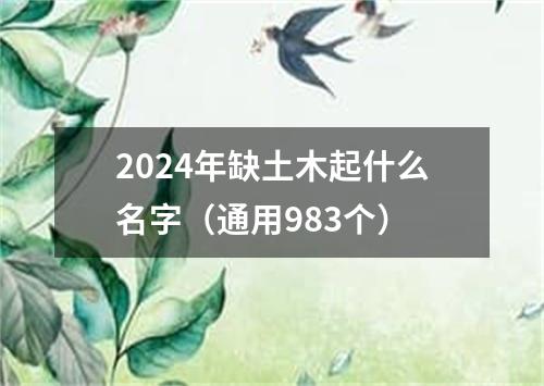 2024年缺土木起什么名字（通用983个）