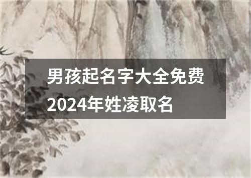 男孩起名字大全免费2024年姓凌取名