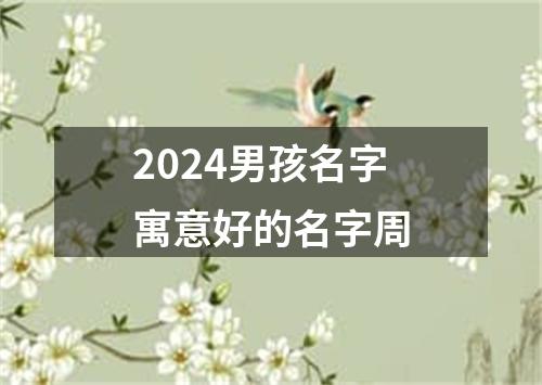 2024男孩名字寓意好的名字周