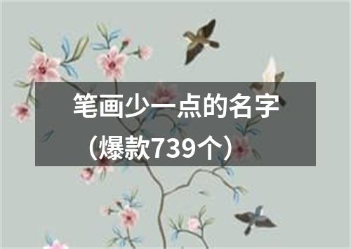 笔画少一点的名字（爆款739个）