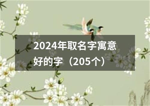 2024年取名字寓意好的字（205个）