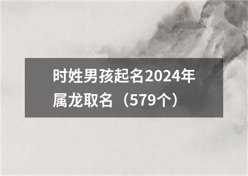 时姓男孩起名2024年属龙取名（579个）