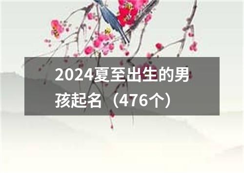 2024夏至出生的男孩起名（476个）