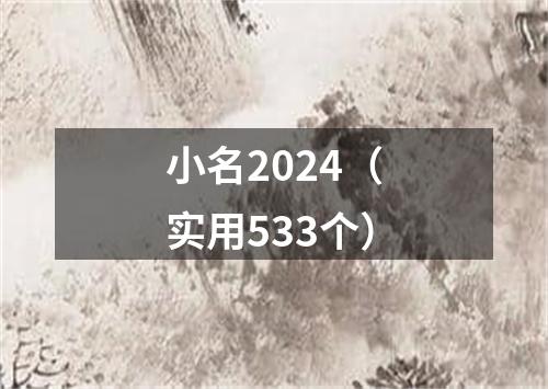 小名2024（实用533个）