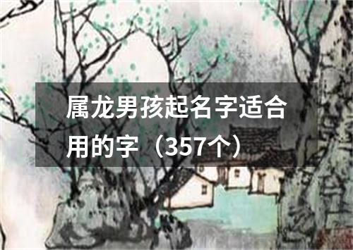 属龙男孩起名字适合用的字（357个）