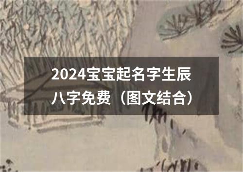 2024宝宝起名字生辰八字免费（图文结合）