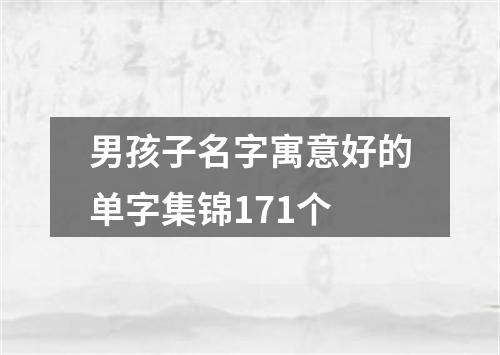 男孩子名字寓意好的单字集锦171个